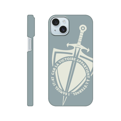 Coque iPhone chrétienne Slim « 1 Samuel 17:47 »