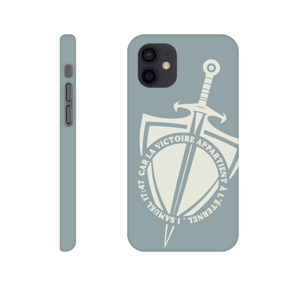 Coque iPhone chrétienne Slim « 1 Samuel 17:47 »