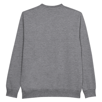 Sweat-shirt chrétien femme brodé « Dieu est amour » gris bruyère dos