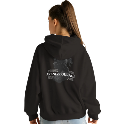 Sweat à capuche chrétien femme « Jean 16:33 » noir dos