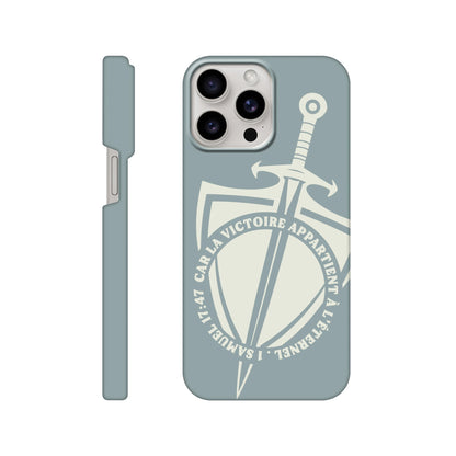 Coque iPhone chrétienne Slim « 1 Samuel 17:47 »