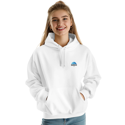 Sweat à capuche chrétien femme « Matthieu 6:26 » blanc face