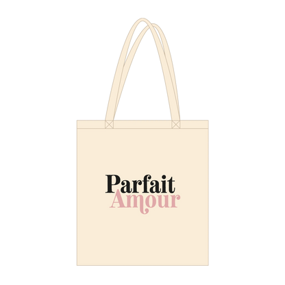 Tote bag chrétien en coton bio « Parfait Amour » zoom