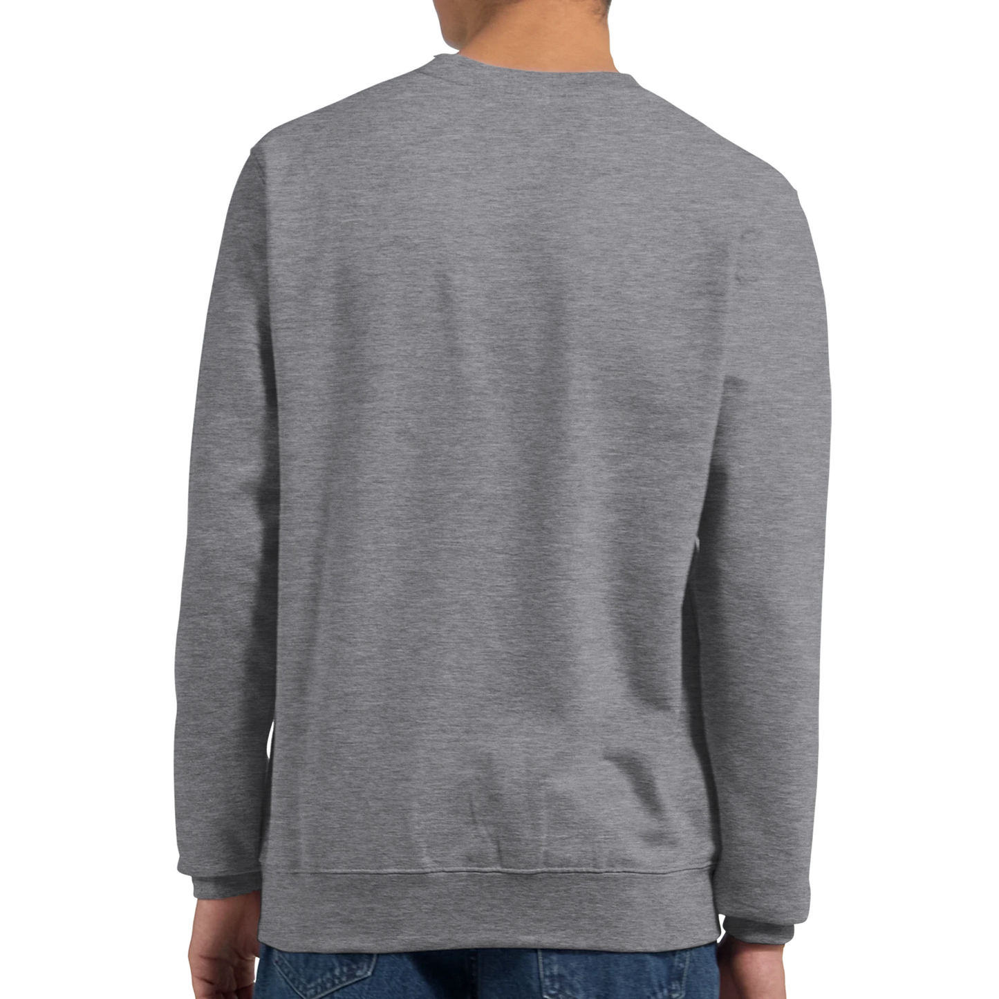 Sweat-shirt chrétien homme brodé « Chaque Jour est une Bénédiction » gris bruyère dos