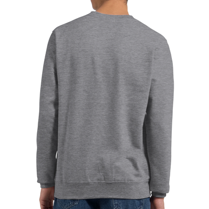 Sweat-shirt chrétien homme brodé « Chaque Jour est une Bénédiction » gris bruyère dos