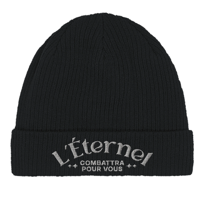 Bonnet chrétien en coton Bio « Deutéronome 3:22 » noir