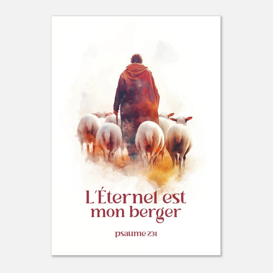 Poster d'art chrétien « Psaume 23:1 » A1