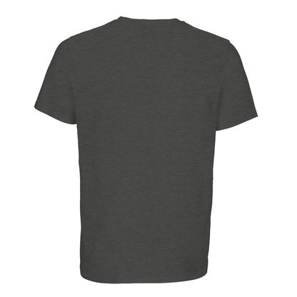 T-shirt chrétien femme en coton bio « Matthieu 6:26 » gris chiné dos