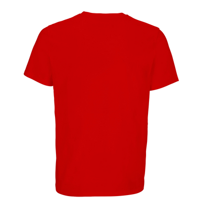 T-shirt chrétien femme en coton bio « Deutéronome 3:22 » rouge dos