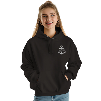 Sweat à capuche chrétien femme brodé « Jérémie 29:11 » noir face